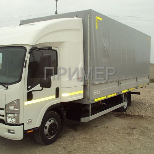 Тент на десятитонный ISUZU ELF (5.0х2.4) фото на сайте Производственной Компании ЭлитТент