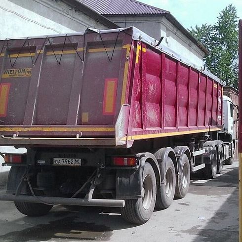 Тент полог на полуприцеп самосвал Тонар 95236 фото на сайте Производственной Компании ЭлитТент